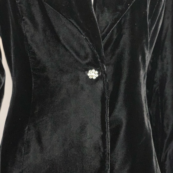 Bobbie Brooks Vintage Black Velvet Jacket Size 11 - Picture 4 of 7